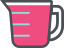 Measuring cup depicting the amount of menstrual bleeding at the start of the ORIAHNN clinical trial.